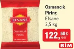 EFSANE OSMANCIK PİRİNÇ 2,5 KG